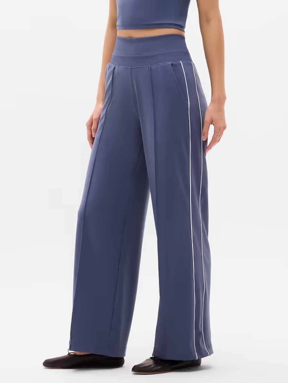 Venice High Rise Track Stripe Wide Leg Pant Celestial Size XL Casual Travel